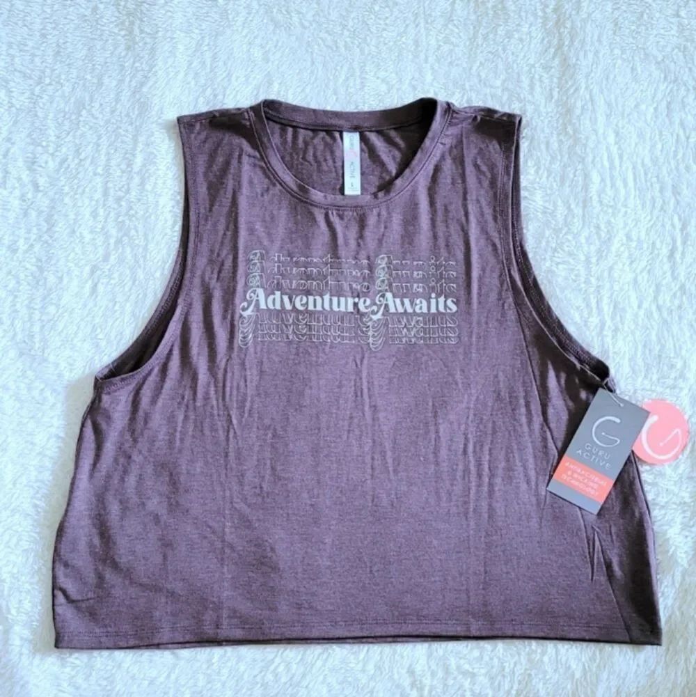 Guru Active🤸‍♀️ "Adventure🧗‍♂️ Awaits" Graphic Tank - NWT
